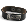 Customize Engraved Alloy Tag Wrap Leather Bracelet Wholesale